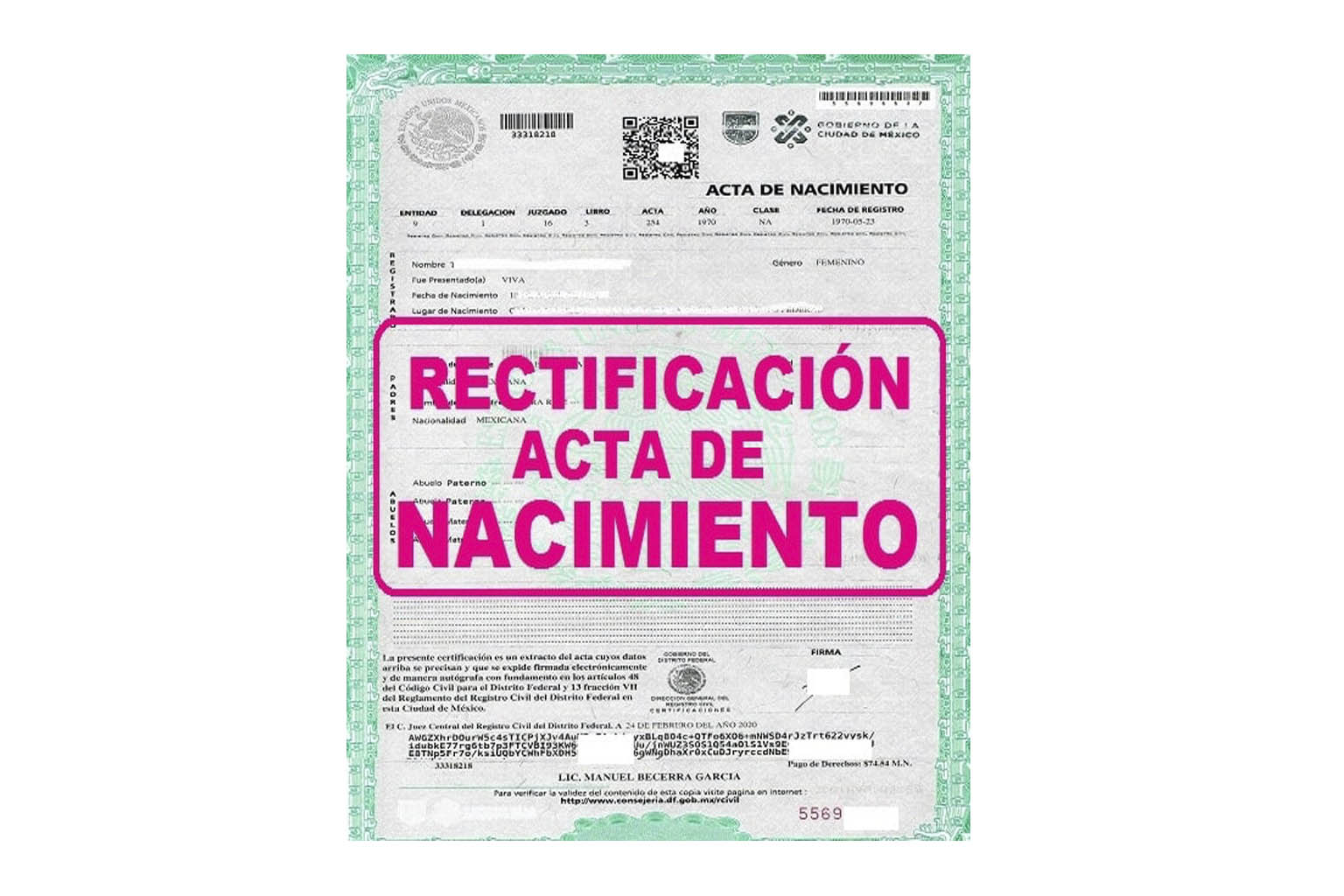 correcion